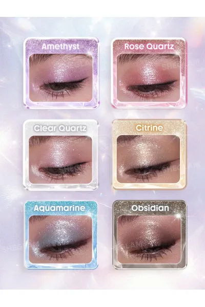  تصویر 4 : Sheglam شیگلم  سایه چشم اکلیلی درخشان کریستال اینتنشنز رنگ  Rose Quartz  