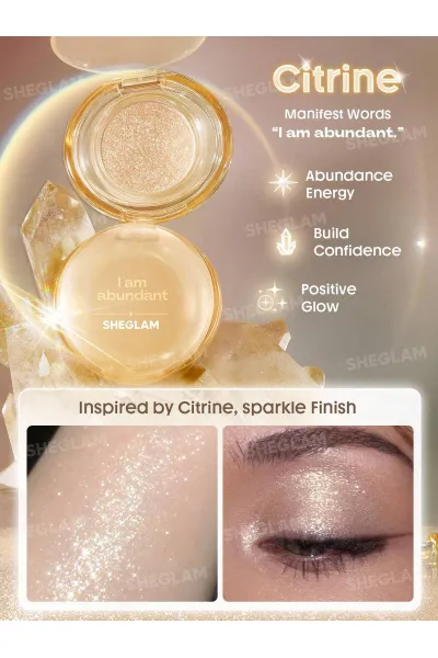  تصویر 2 : Sheglam شیگلم  سایه چشم اکلیلی درخشان کریستال اینتنشنز رنگ Citrine  