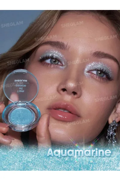  تصویر 2 : Sheglam شیگلم  سایه چشم اکلیلی درخشان کریستال اینتنشنز رنگ Aquamarine  