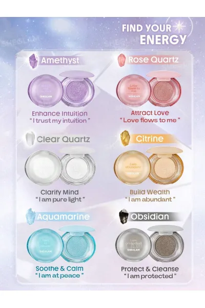  تصویر 4 : Sheglam شیگلم  سایه چشم اکلیلی درخشان کریستال اینتنشنز رنگ Aquamarine  