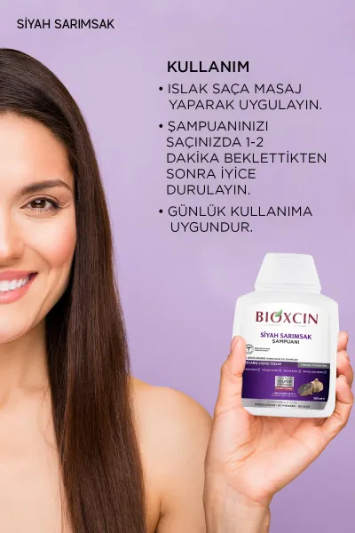  تصویر 3 : BIOXCIN بیوکسین  شامپو بدون سولفات  سیر سیاه ضد ریزش مو  