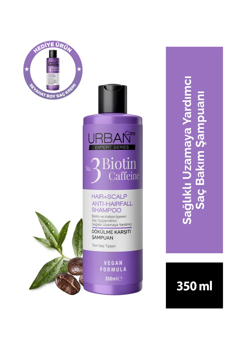 ویژگی‌های کلیدی شامپو ضد ریزش مو بیوتین و کافئین اوربان کر Urban Care
