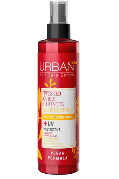 خرید و قیمت کرم موی مایع موهای فر و موج دار هیبیسکوس و شی باتر Urban Care  اوربان کر اصل