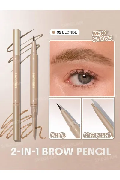  تصویر 1 : Sheglam شیگلم  مداد ابرو دو سر Brows On Demand رنگ 02 Blonde  