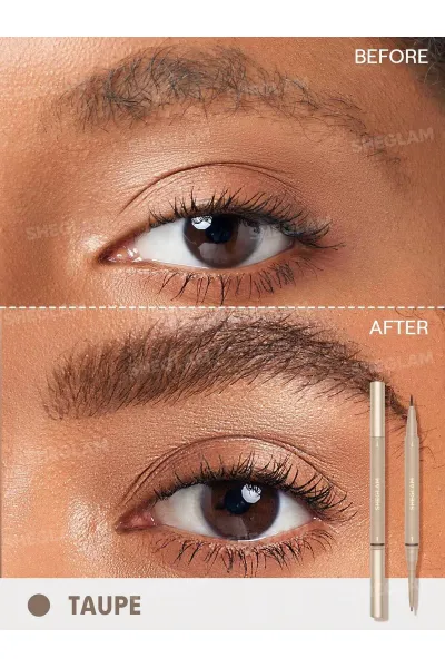  تصویر 1 : Sheglam شیگلم  مداد ابرو دو سر Brows On Demand رنگ Taupe  