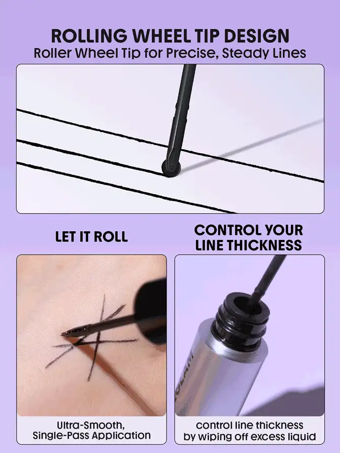  تصویر 1 : Sheglam شیگلم  خط چشم ماژیکی رولی Swift Stroke Roller Eyeliner Pen  