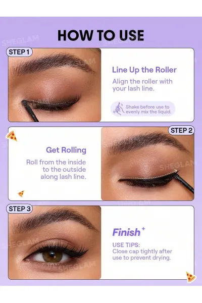  تصویر 4 : Sheglam شیگلم  خط چشم ماژیکی رولی Swift Stroke Roller Eyeliner Pen  