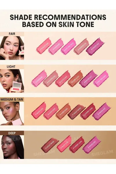  تصویر 6 : Sheglam شیگلم  رژگونه پودری مدل Dream touch رنگ 110 Vacay Mode  