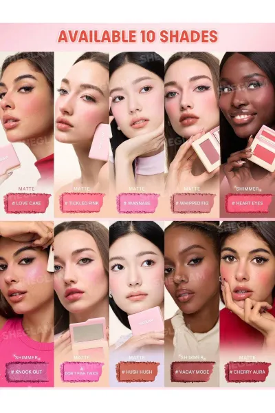  تصویر 4 : Sheglam شیگلم  رژگونه پودری مدل Dream touch رنگ 209 Cherry Aura  