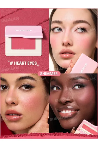  تصویر 1 : رژگونه پودری مدل Dream touch رنگ 019 Heart Eyes شیگلم Sheglam 