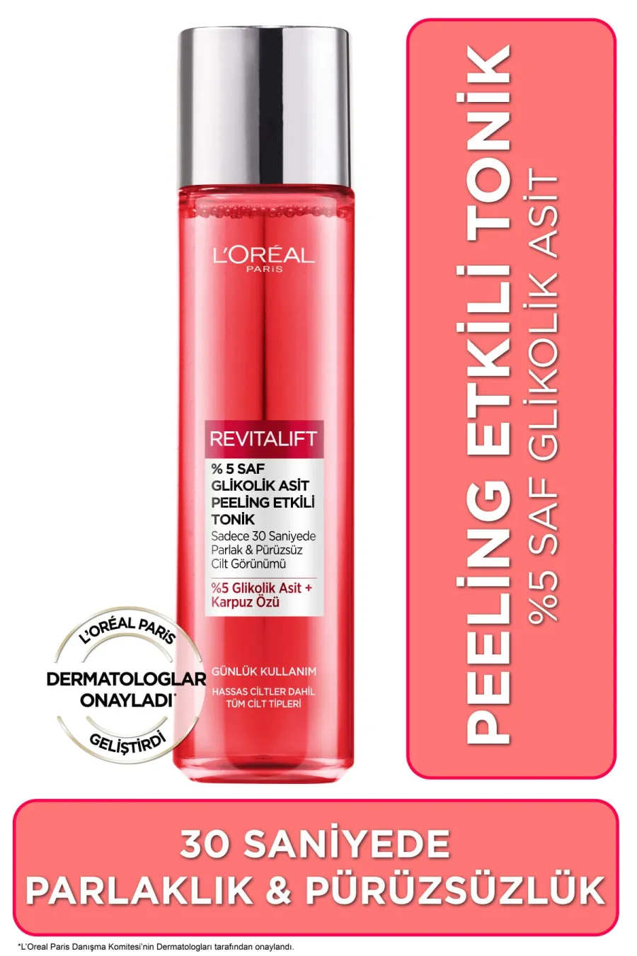 ارزش خرید تونر گلیکولیک اسید لایه بردار و روشن کننده پوست صورت لورال پاریس L'Oreal Paris
