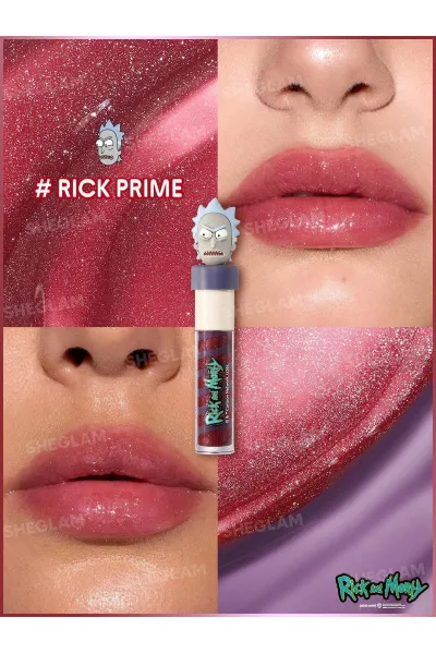  تصویر 1 : برق لب رنگی و براق کننده Multiverse Swirl کالکشن ریک اند مورتی رنگ Rick Prime شیگلم Sheglam 