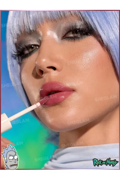  تصویر 5 : برق لب رنگی و براق کننده Multiverse Swirl کالکشن ریک اند مورتی رنگ Rick Prime شیگلم Sheglam 