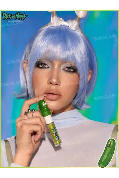  تصویر 5 : برق لب رنگی و براق کننده Multiverse Swirl کالکشن ریک اند مورتی رنگ Pickle Rick شیگلم Sheglam 