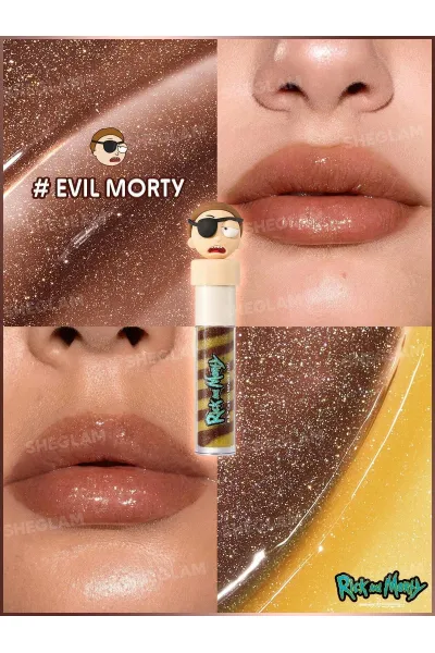  تصویر 1 : برق لب رنگی و براق کننده Multiverse Swirl کالکشن ریک اند مورتی رنگ Evil Morty شیگلم Sheglam 