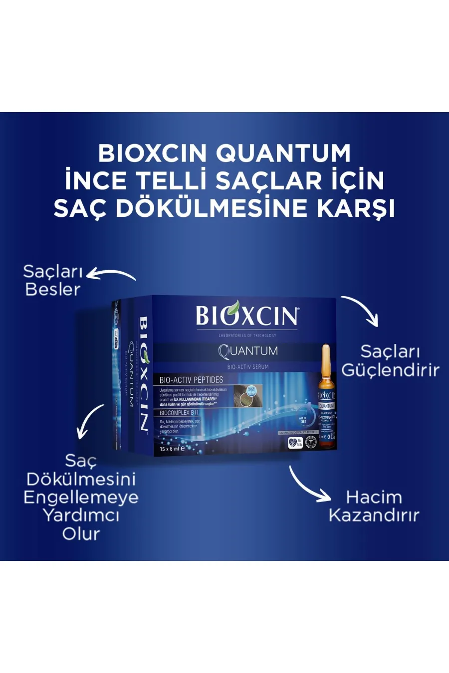 ویژگی‌های سرم ضدریزش و رویش مجدد مو Quantum بیوکسین BIOXCIN