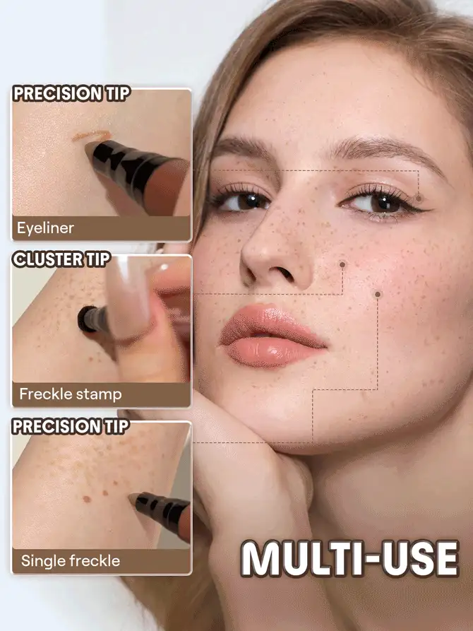  تصویر 2 : Sheglam شیگلم  قلم کک و مک طبیعی Double Dot Freckle Pen رنگ Dark Chocolate  