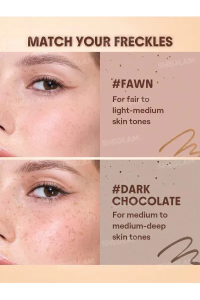  تصویر 4 : Sheglam شیگلم  قلم کک و مک طبیعی Double Dot Freckle Pen رنگ Dark Chocolate  