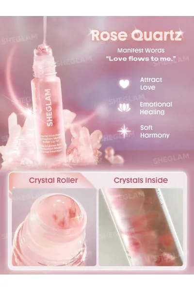  تصویر 2 : Sheglam شیگلم  روغن لب مرطوب کننده و درخشان کننده Rose Quartz  