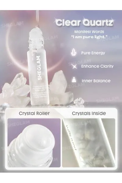  تصویر 2 : Sheglam شیگلم  روغن لب مرطوب کننده و درخشان کننده رنگ Clear Quartz  