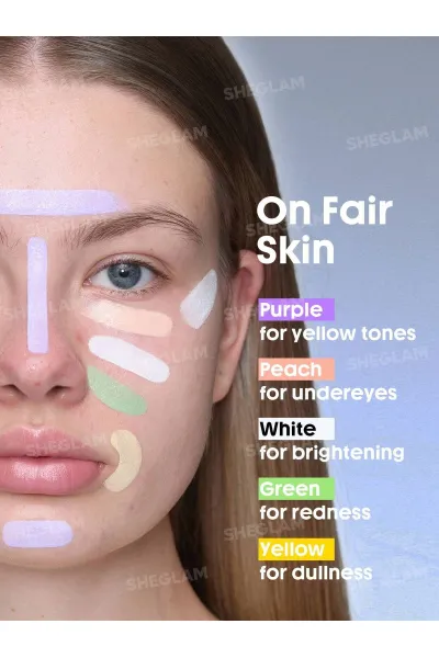  تصویر 2 : Sheglam شیگلم  کانسیلر اصلاح‌کننده رنگ Complexion Boost سایه سفید  