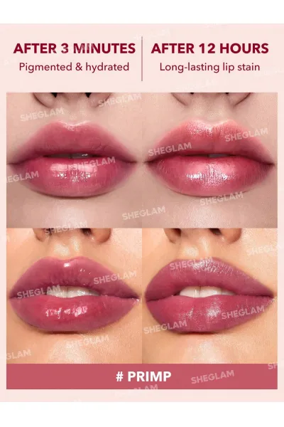  تصویر 1 : Sheglam شیگلم  تینت لب آبرسان و ماندگار رنگ Primp  