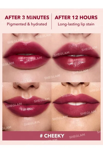  تصویر 1 : Sheglam شیگلم  تینت لب آبرسان و ماندگار رنگ Cheeky  