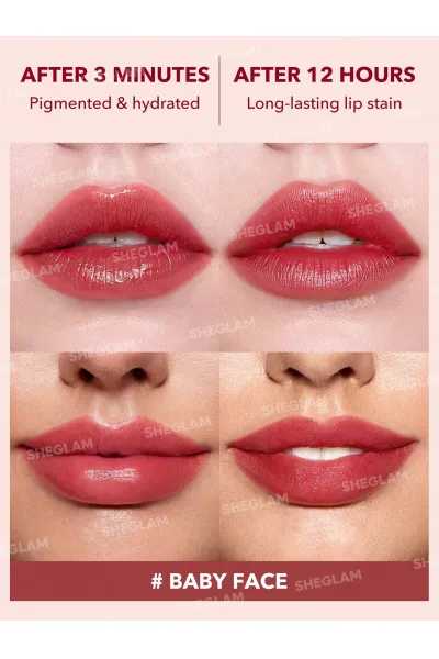  تصویر 1 : Sheglam شیگلم  تینت لب آبرسان و ماندگار رنگ Baby Face  
