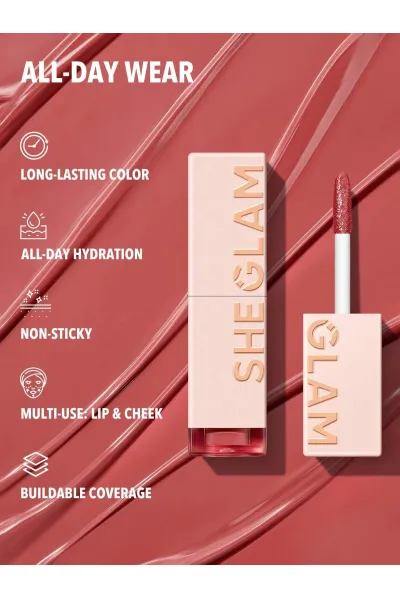  تصویر 5 : Sheglam شیگلم  تینت لب آبرسان و ماندگار رنگ Baby Face  