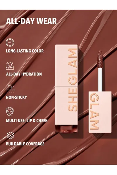  تصویر 6 : Sheglam شیگلم  تینت لب آبرسان و ماندگار رنگ Mocha Loca  