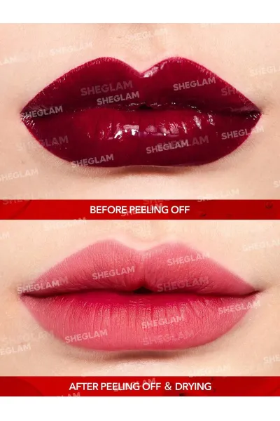  تصویر 1 : Sheglam شیگلم  تینت لب پیل آف آبرسان و ماندگار رنگ Tongue Twister  