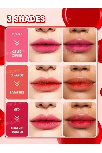  تصویر 4 : Sheglam شیگلم  تینت لب پیل آف آبرسان و ماندگار رنگ Samesies  