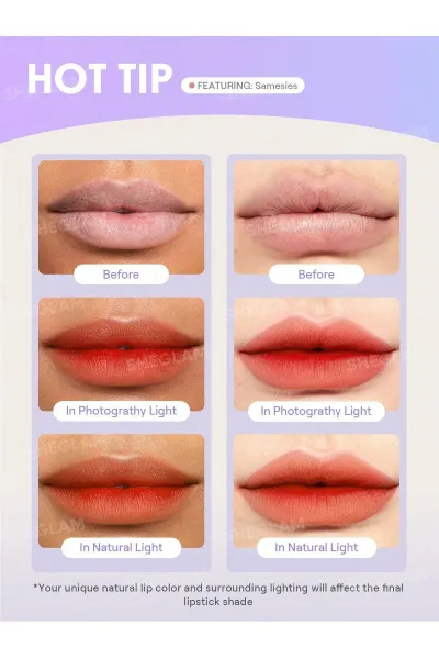  تصویر 8 : Sheglam شیگلم  تینت لب پیل آف آبرسان و ماندگار رنگ Samesies  