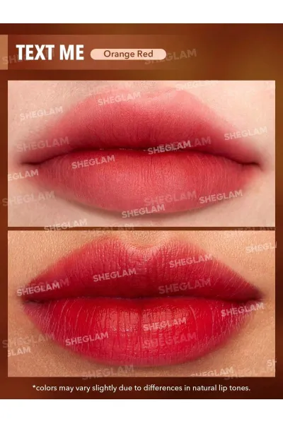  تصویر 1 : Sheglam شیگلم  رژ لب بلور مات مخملی و سبک رنگ Text Me  