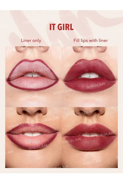  تصویر 1 : Sheglam شیگلم  تینت لب ماژیکی با ماندگاری بالا رنگ It Girl  
