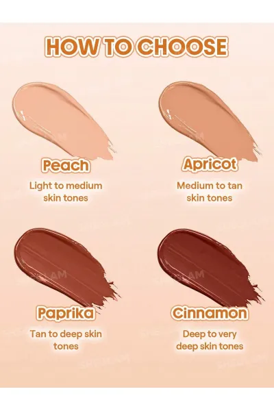 تصویر 5 : Sheglam شیگلم  کانسیلر اصلاح رنگ زیر چشم رنگ Peach  