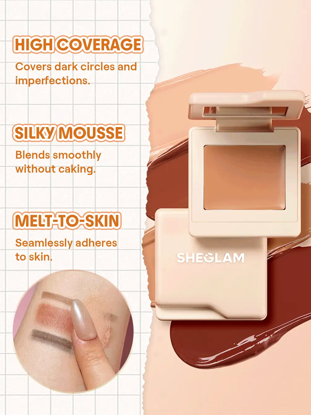  تصویر 2 : Sheglam شیگلم  کانسیلر اصلاح رنگ زیر چشم رنگ Cinnamon  