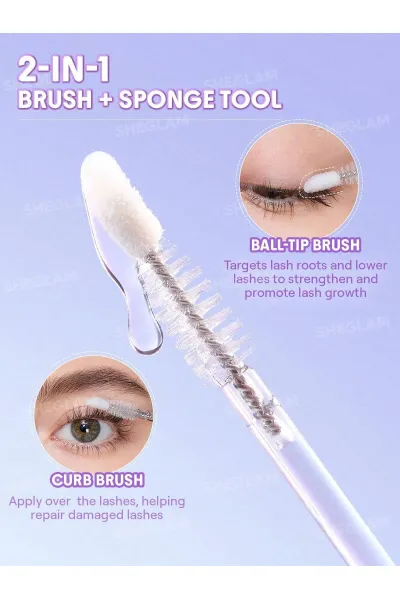  تصویر 2 : Sheglam شیگلم  سرم تقویت کننده و تغذیه کننده مژه شفاف لش ریتوال  