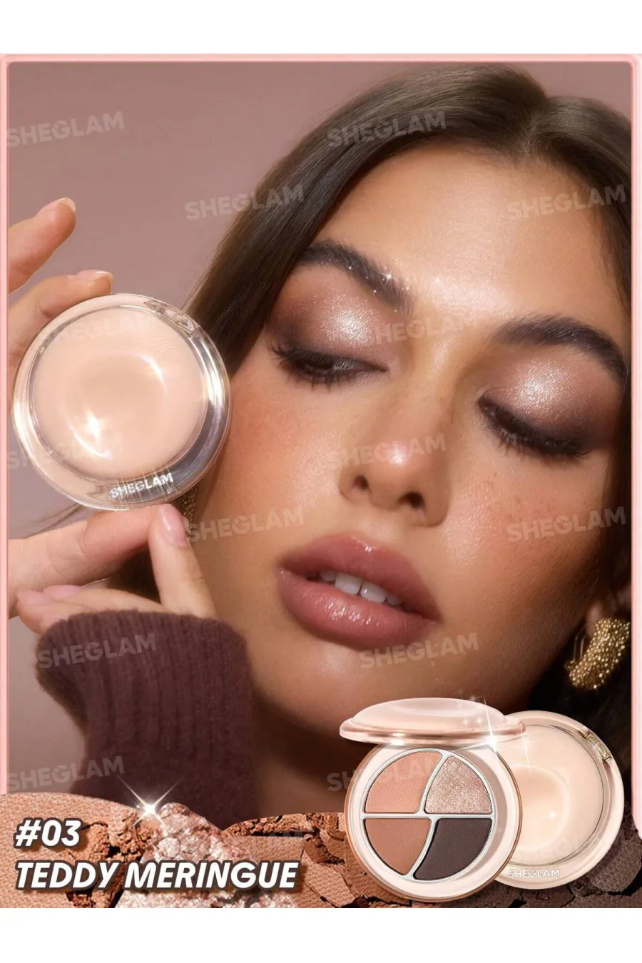 درباره پالت سایه چشم مینی دی دریمر رنگ Teddy Meringue شیگلم Sheglam