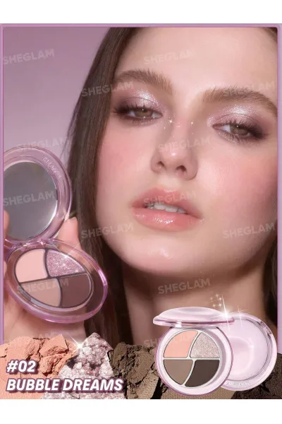  تصویر 1 : Sheglam شیگلم  پالت سایه چشم مینی دی دریمر رنگ Bubble Dreams  