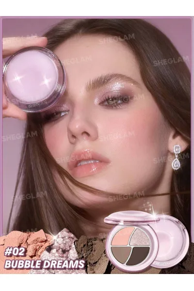  تصویر 6 : Sheglam شیگلم  پالت سایه چشم مینی دی دریمر رنگ Bubble Dreams  