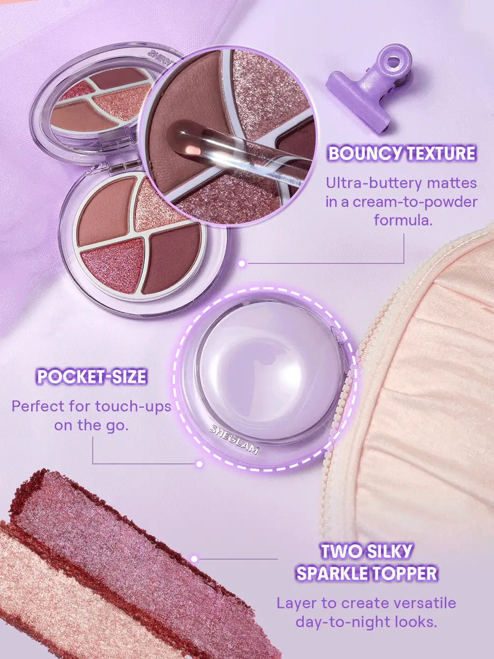  تصویر 4 : Sheglam شیگلم  پالت سایه چشم مینی دی دریمر رنگ Multicolor  