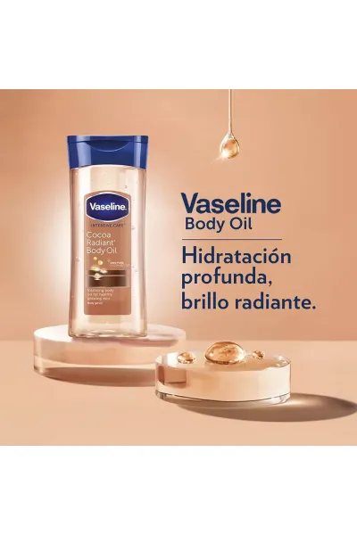  تصویر 3 : ژل روغن بدن آبرسان و درخشان کننده کاکائو رادیانت وازلین Vaseline 