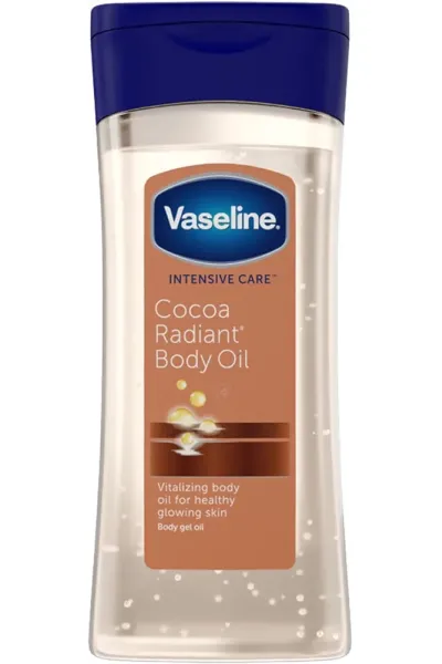 خرید ژل روغن بدن آبرسان و درخشان کننده کاکائو رادیانت وازلین Vaseline