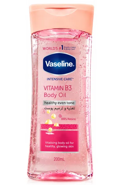 خرید روغن بدن آبرسان و درخشان کننده ویتامین B3 روشن کننده وازلین Vaseline