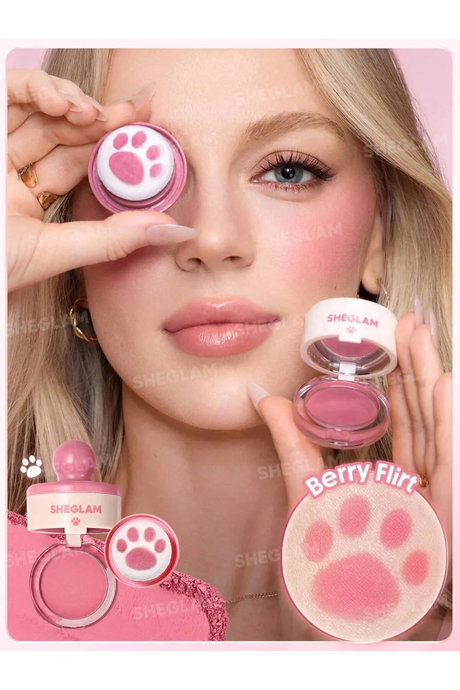 ترکیبات و فرمولاسیون رژگونه استامپی طرح پنجه گربه رنگ Berry Flirt شیگلم Sheglam با بافت پودری ترکیبات و فرمولاسیون رژگونه استامپی طرح پنجه گربه رنگ Berry Flirt شیگلم Sheglam با بافت پودری