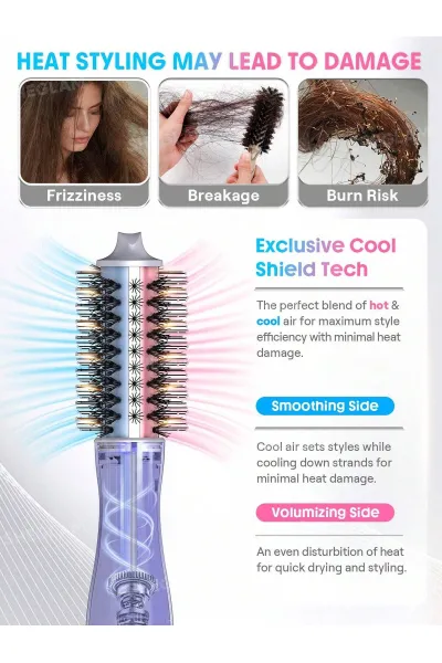 تصویر 2 : برس سشوار حرارتی حرفه‌ای سایز 61mm شیگلم Sheglam 