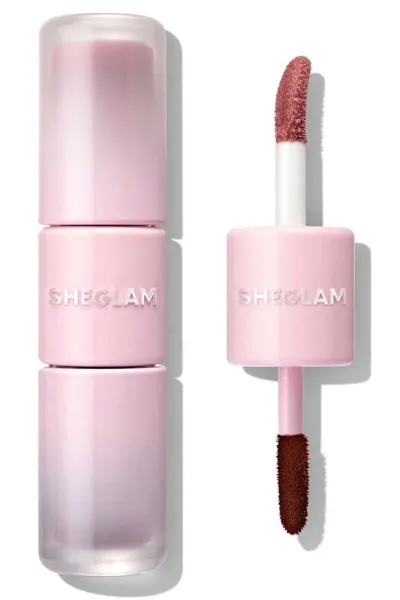 خرید و قیمت تینت لب پیل‌آف و برق لب دو سر رنگ  Pink Macaron Sheglam  شیگلم اصل