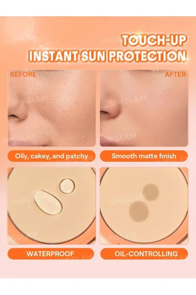  تصویر 3 : پودر فیکس و محافظت کننده SPF 30 رنگ Natural Linen شیگلم Sheglam 