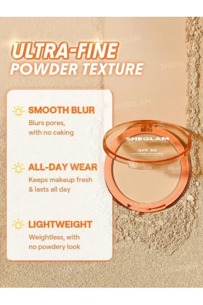  تصویر 4 : پودر فیکس و محافظت کننده SPF 30 رنگ Natural Linen شیگلم Sheglam 